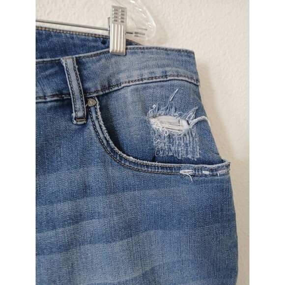 Kut From the Kloth Women’s Naomi High Rise Fab Ab Crop Straight leg 20W Plus - Picture 3 of 16